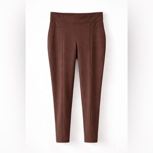 Kenar Woman Brown Pull On Pants Stretch Slim Leg Career Work Office